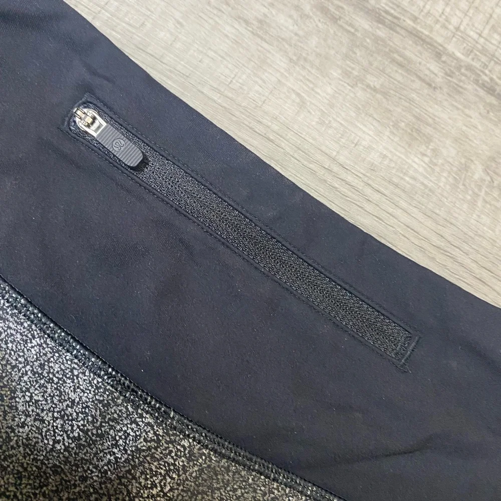 lululemon athletica Women's Black and Silver Athletic Shorts